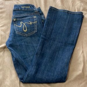 Zco Jeans Straight cut, dark wash mid rise Junior size 3S